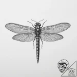 Tattoo sketch mayfly, ink illustration for ta… – tattoo sketch (№1756107901_0, 25.08.2025 07:45) — tattoovalue.net