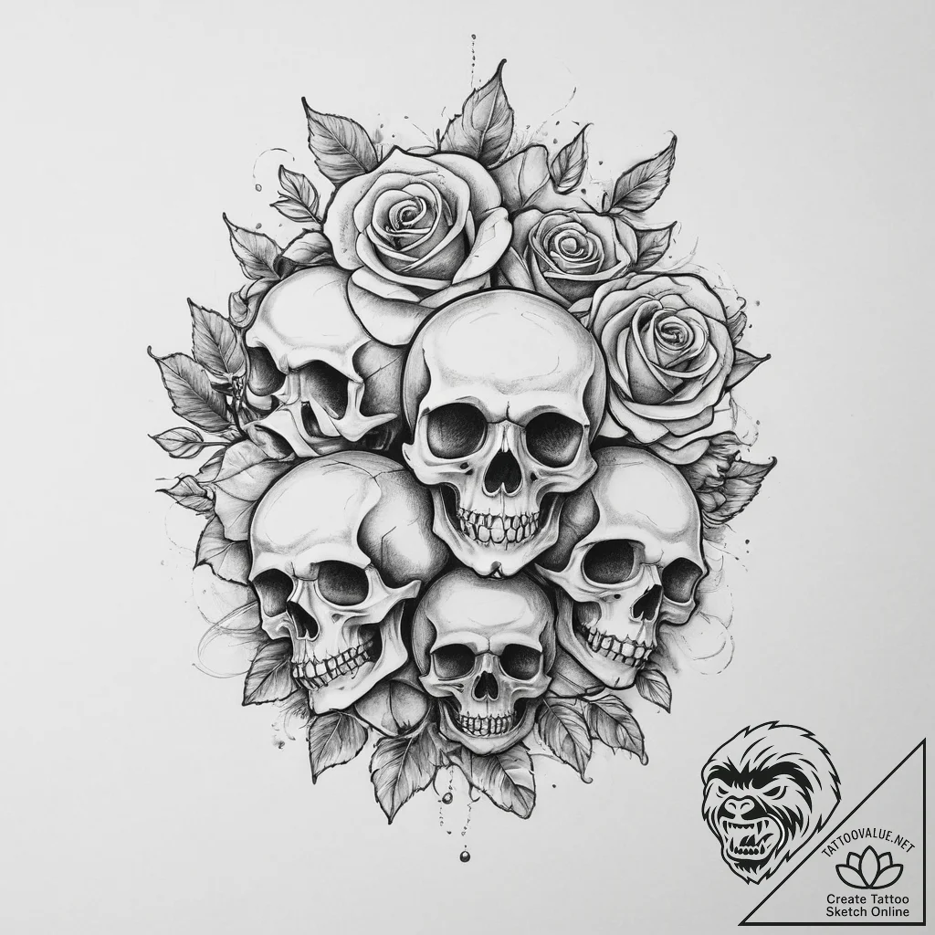 Tattoo sketch loop, artistic tattoo sketch, o... - tattoo sketch (№1756108500_0, 25.08.2025 07:55) — tattoovalue.net