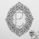 Tattoo sketch botanical monogram, tattoo sket… – tattoo sketch (№1756108903_0, 25.08.2025 08:01) — tattoovalue.net