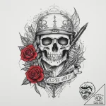 Tattoo sketch soldier with a pen, tattoo draw… – tattoo sketch (№1756109510_0, 25.08.2025 08:11) — tattoovalue.net