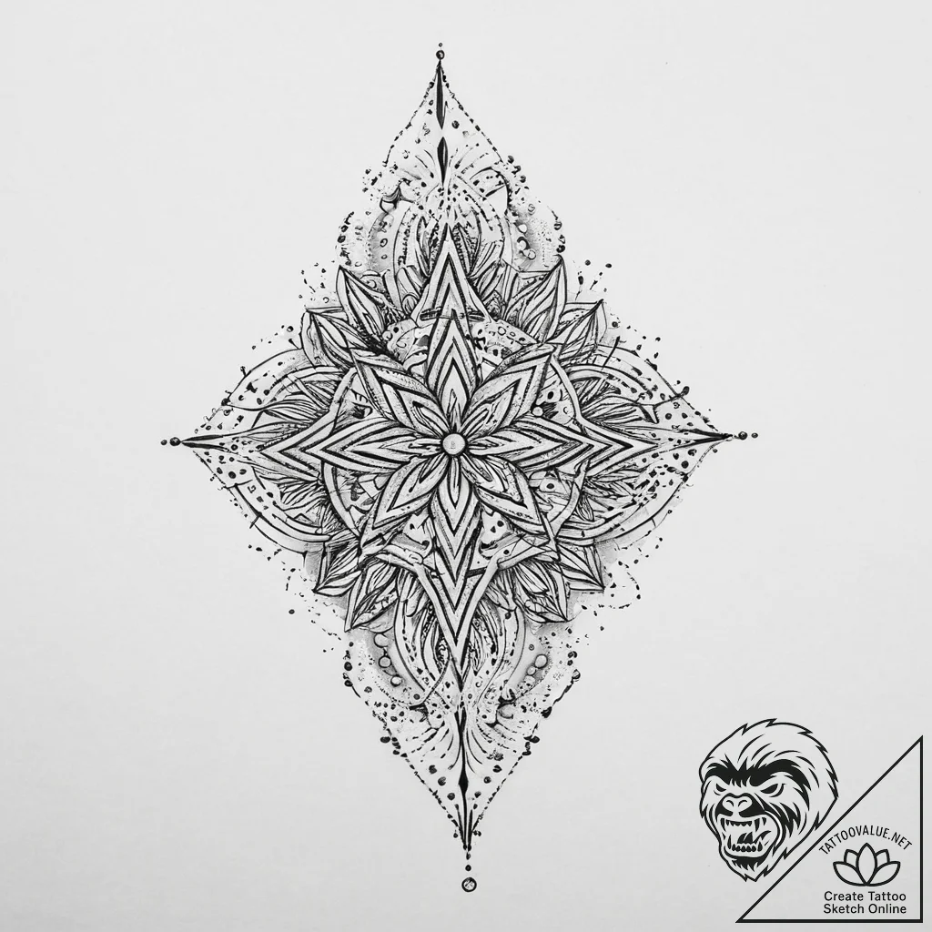 Tattoo sketch sacred source, tattoo line art,... - tattoo sketch (№1756109914_0, 25.08.2025 08:18) — tattoovalue.net