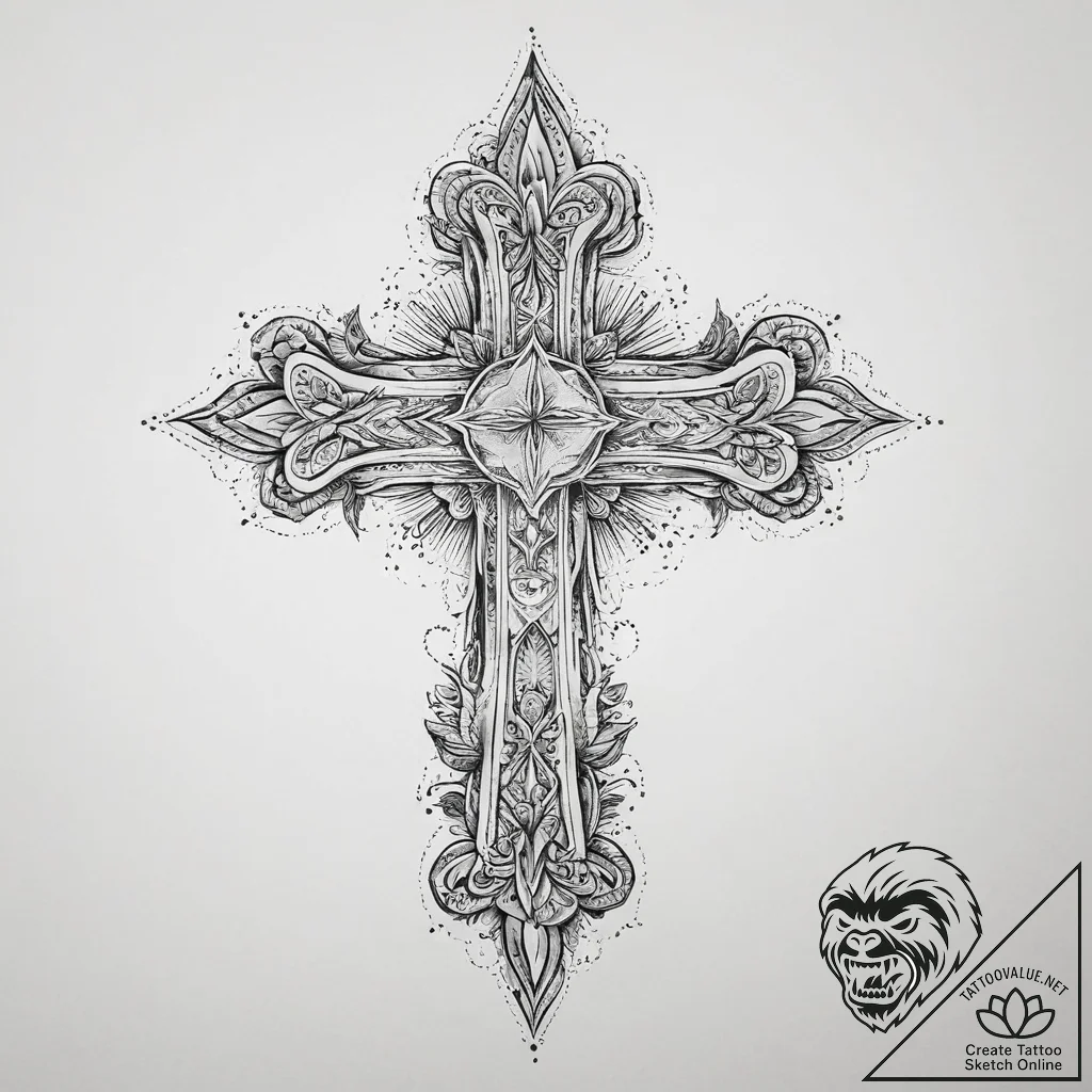 Tattoo sketch path, ink illustration for tatt... - tattoo sketch (№1756110520_0, 25.08.2025 08:28) — tattoovalue.net