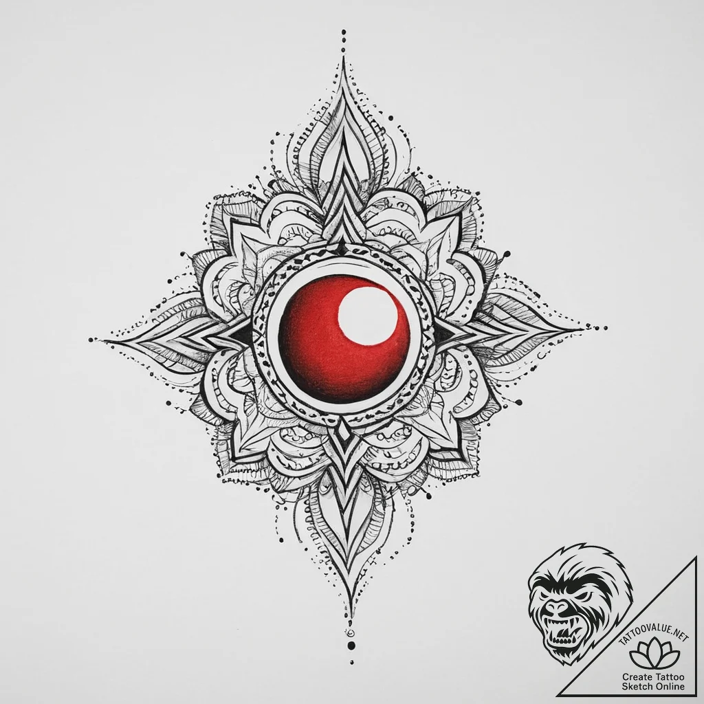 Tattoo sketch cosmic creation, tattoo line ar... - tattoo sketch (№1756111129_0, 25.08.2025 08:38) — tattoovalue.net
