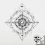 Tattoo sketch geometric nebula, tattoo line a… – tattoo sketch (№1756111925_0, 25.08.2025 08:52) — tattoovalue.net