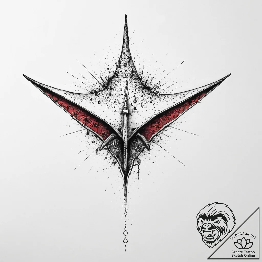 Tattoo sketch spotted eagle ray, concept art... - tattoo sketch (№1756113319_0, 25.08.2025 09:15) — tattoovalue.net