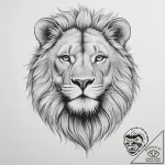 Tattoo sketch african lion – tattoo sketch (№1756113717_0, 25.08.2025 09:21) — tattoovalue.net