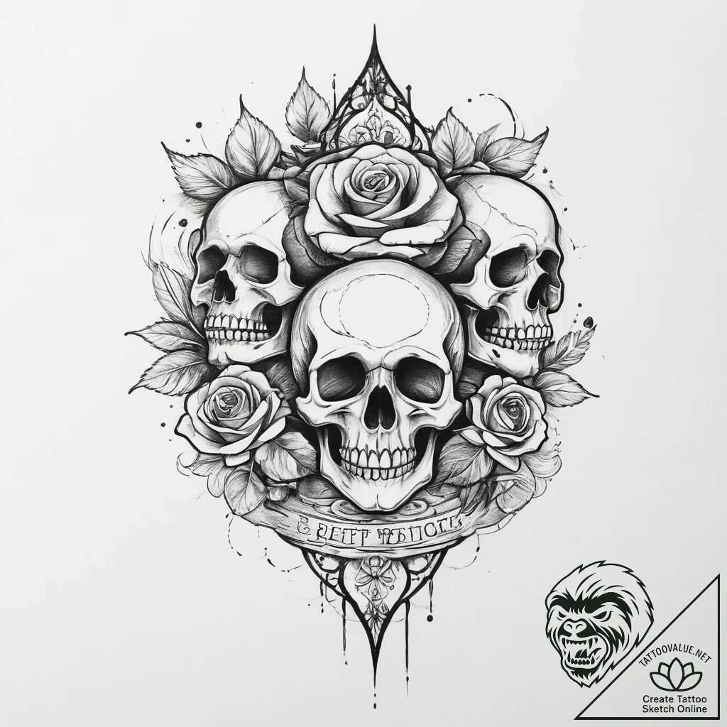 Tattoo sketch hands with a needle, ink illust... - tattoo sketch (№1756113920_0, 25.08.2025 09:25) — tattoovalue.net