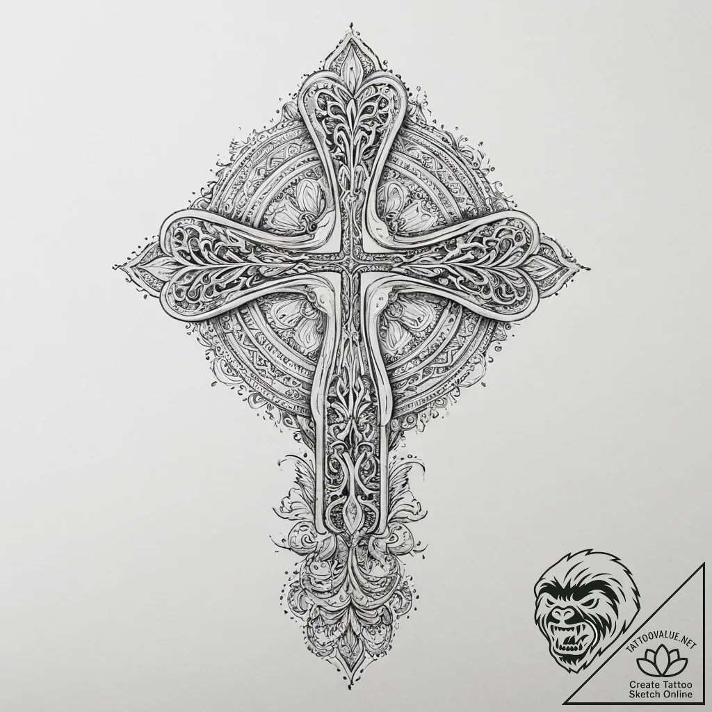 Tattoo sketch falun dafa symbol, ink illustra... - tattoo sketch (№1756115925_0, 25.08.2025 09:58) — tattoovalue.net