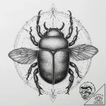 Tattoo sketch scarab beetle with a sun disk,… – tattoo sketch (№1756117506_0, 25.08.2025 10:25) — tattoovalue.net