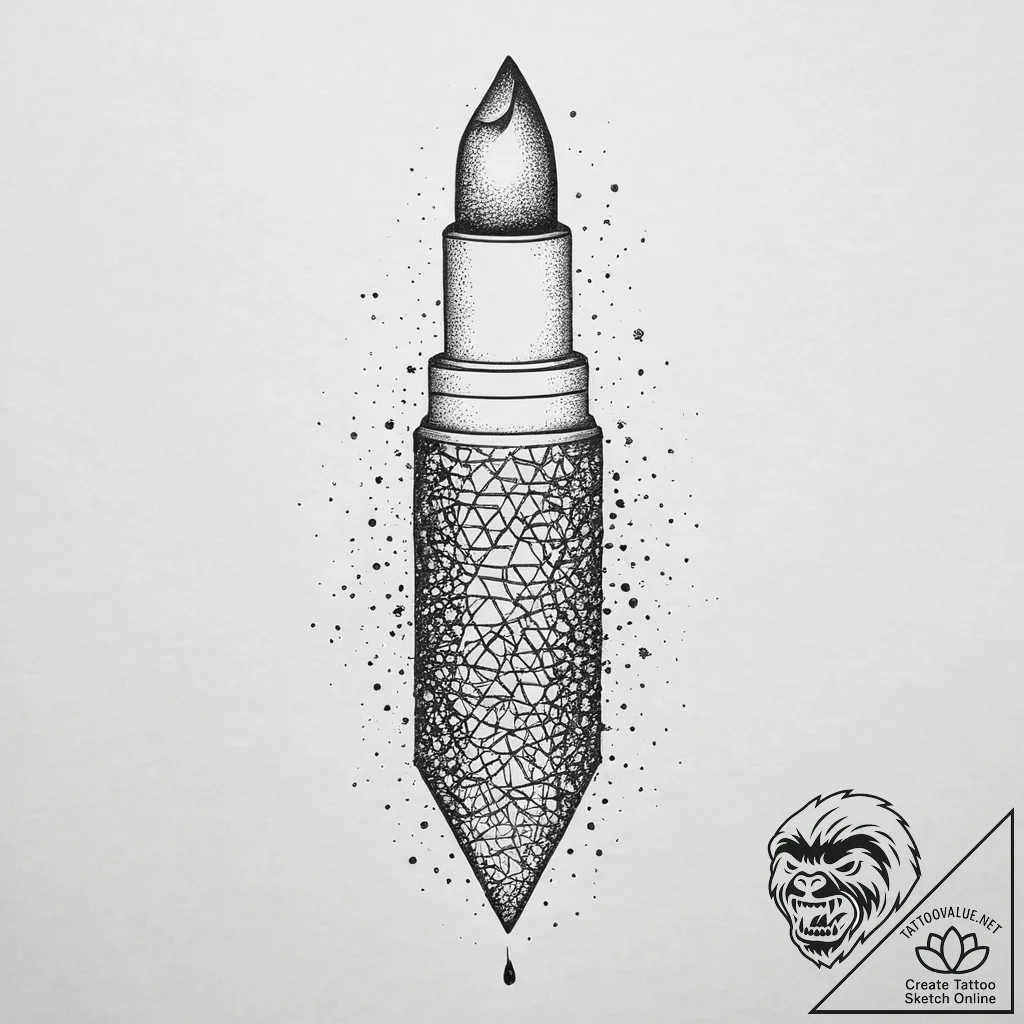 Tattoo sketch lipstick tattoo, tattoo sketch... - tattoo sketch (№1756117701_0, 25.08.2025 10:28) — tattoovalue.net