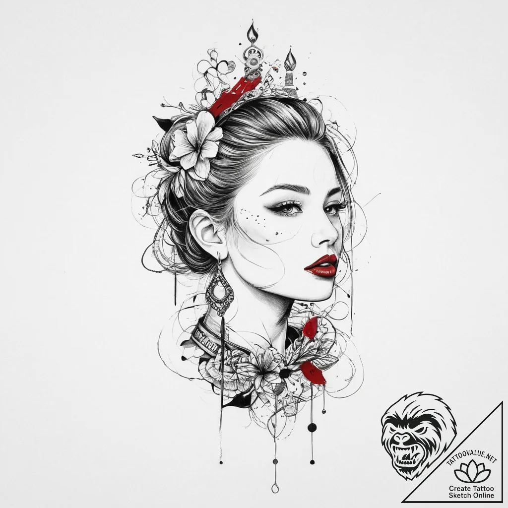 Tattoo sketch small earring tattoo, artistic... - tattoo sketch (№1756118290_0, 25.08.2025 10:38) — tattoovalue.net