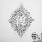 Tattoo sketch cosmic tale – tattoo sketch (№1756118685_0, 25.08.2025 10:44) — tattoovalue.net
