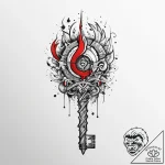 Tattoo sketch key tattoo, tattoo line art, bl… – tattoo sketch (№1756119473_0, 25.08.2025 10:57) — tattoovalue.net