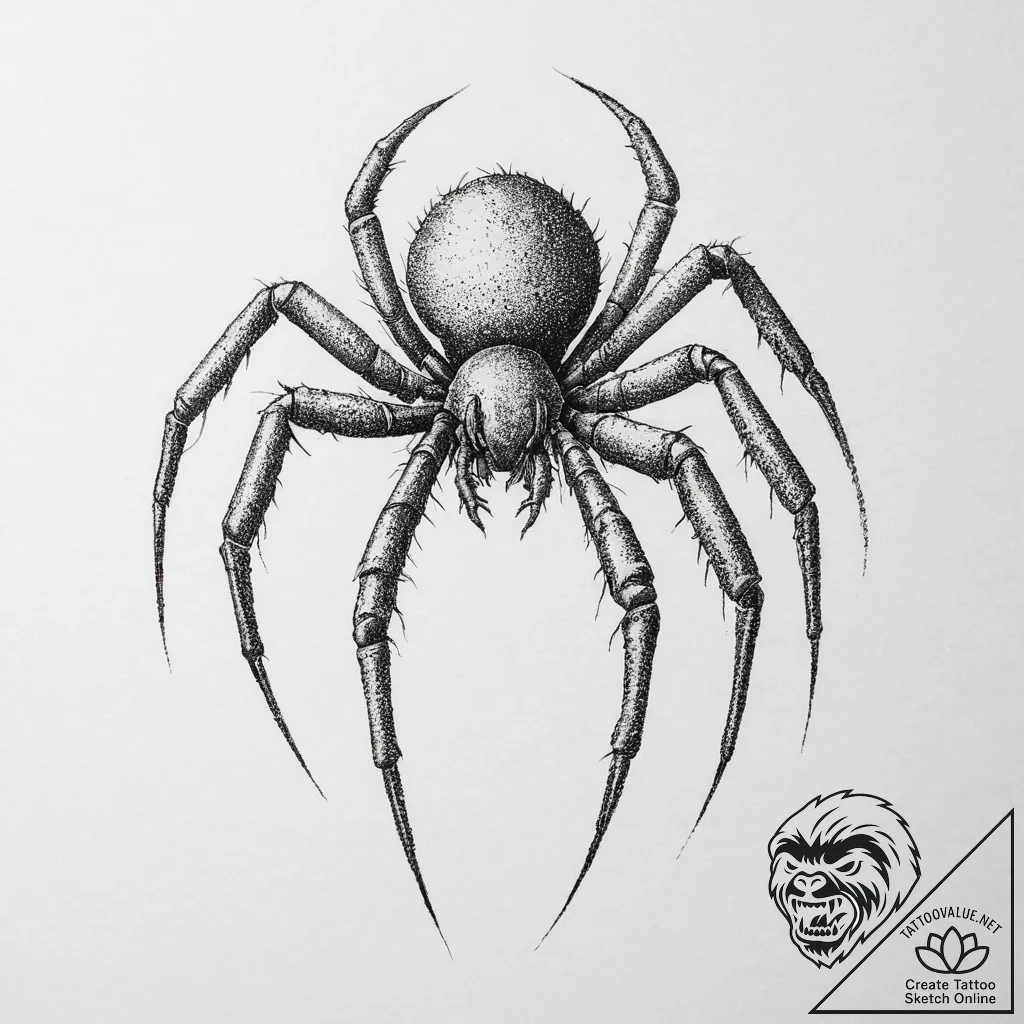 Tattoo sketch hands with a spider, tattoo dra... - tattoo sketch (№1756120063_0, 25.08.2025 11:07) — tattoovalue.net