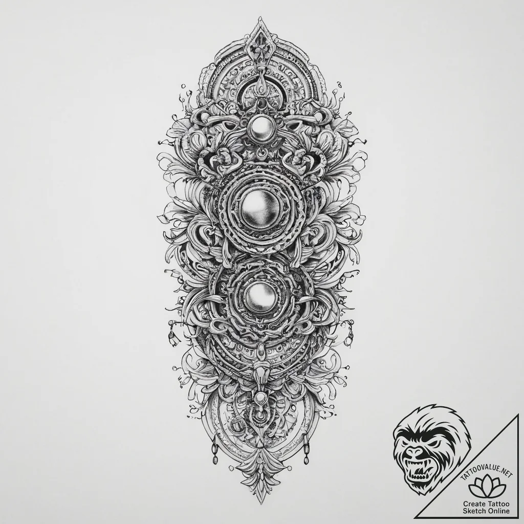 Tattoo sketch punk rock safety pin and chain,... - tattoo sketch (№1756120458_0, 25.08.2025 11:14) — tattoovalue.net