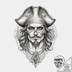 Tattoo sketch пират, tattoo sketch design, on… – tattoo sketch (№1756121446_0, 25.08.2025 11:30) — tattoovalue.net