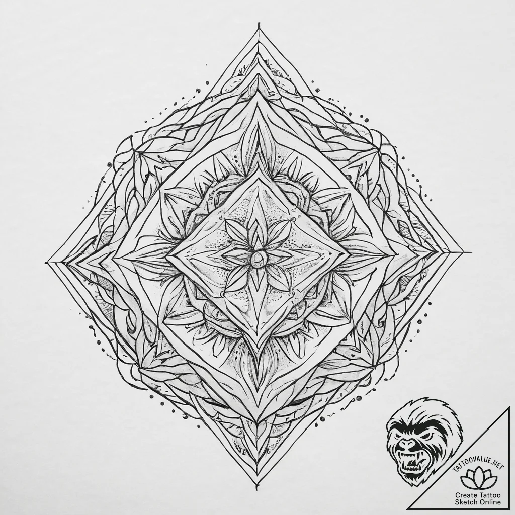 Tattoo sketch diamond tattoo, tattoo drawing... - tattoo sketch (№1756122430_0, 25.08.2025 11:47) — tattoovalue.net