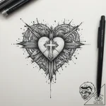 Tattoo sketch heart, tattoo drawing outline,… – tattoo sketch (№1756122824_0, 25.08.2025 11:53) — tattoovalue.net
