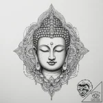 Tattoo sketch buddha, ink illustration for ta… – tattoo sketch (№1756123021_0, 25.08.2025 11:57) — tattoovalue.net
