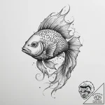 Tattoo sketch handfish, ink illustration for… – tattoo sketch (№1756123416_0, 25.08.2025 12:03) — tattoovalue.net