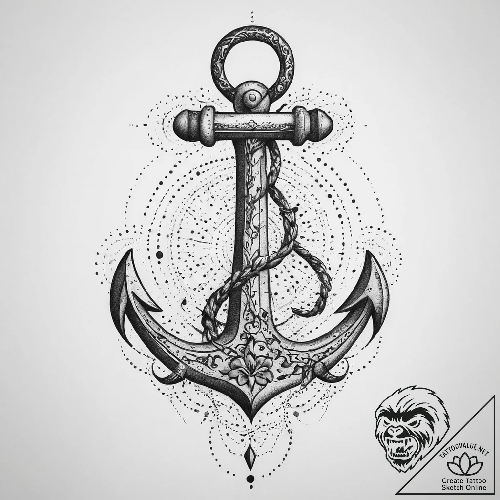 Tattoo sketch anchor tattoo, tattoo sketch de... - tattoo sketch (№1756125188_0, 25.08.2025 12:33) — tattoovalue.net