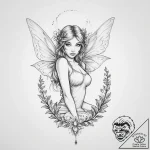 Tattoo sketch fairy with light – tattoo sketch (№1756125385_0, 25.08.2025 12:36) — tattoovalue.net