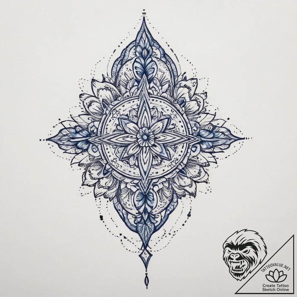 Tattoo sketch blue, tattoo drawing outline, s... - tattoo sketch (№1756126174_0, 25.08.2025 12:49) — tattoovalue.net