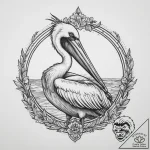Tattoo sketch puns a pelican that says “i’m a… – tattoo sketch (№1756126582_0, 25.08.2025 12:56) — tattoovalue.net