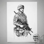 Tattoo sketch soldier’s farewell, tattoo sket… – tattoo sketch (№1756127781_0, 25.08.2025 13:16) — tattoovalue.net