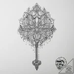 Tattoo sketch hands with a key, artistic tatt… – tattoo sketch (№1756128180_0, 25.08.2025 13:23) — tattoovalue.net