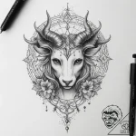 Tattoo sketch зодиак, tattoo flash sheet desi… – tattoo sketch (№1756128384_0, 25.08.2025 13:26) — tattoovalue.net