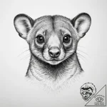 Tattoo sketch kinkajou – tattoo sketch (№1756128790_0, 25.08.2025 13:33) — tattoovalue.net