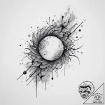 Tattoo sketch cosmic essence, tattoo line art… – tattoo sketch (№1756129781_0, 25.08.2025 13:49) — tattoovalue.net