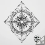 Tattoo sketch cosmos, ink illustration for ta… – tattoo sketch (№1756130764_0, 25.08.2025 14:06) — tattoovalue.net
