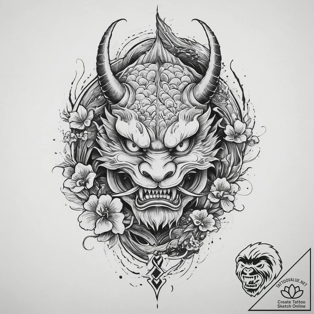 Tattoo sketch troll with a club, concept art... - tattoo sketch (№1756132928_0, 25.08.2025 14:42) — tattoovalue.net