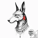 Tattoo sketch anubis with a scale, artistic t… – tattoo sketch (№1756133331_0, 25.08.2025 14:48) — tattoovalue.net