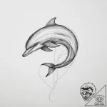 Tattoo sketch dolphin, concept art for tattoo… – tattoo sketch (№1756134131_0, 25.08.2025 15:02) — tattoovalue.net