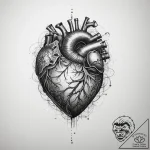 Tattoo sketch mechanical heart, concept art f… – tattoo sketch (№1756134524_0, 25.08.2025 15:08) — tattoovalue.net