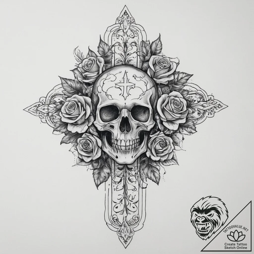 Tattoo sketch cosmic domain, artistic tattoo... - tattoo sketch (№1756134720_0, 25.08.2025 15:12) — tattoovalue.net