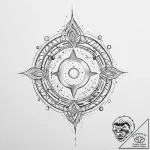 Tattoo sketch cosmic existence – tattoo sketch (№1756135113_0, 25.08.2025 15:18) — tattoovalue.net