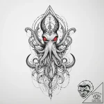 Tattoo sketch squid, tattoo line art, old sch… – tattoo sketch (№1756135505_0, 25.08.2025 15:25) — tattoovalue.net
