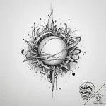 Tattoo sketch cosmic scene, tattoo line art,… – tattoo sketch (№1756135702_0, 25.08.2025 15:28) — tattoovalue.net