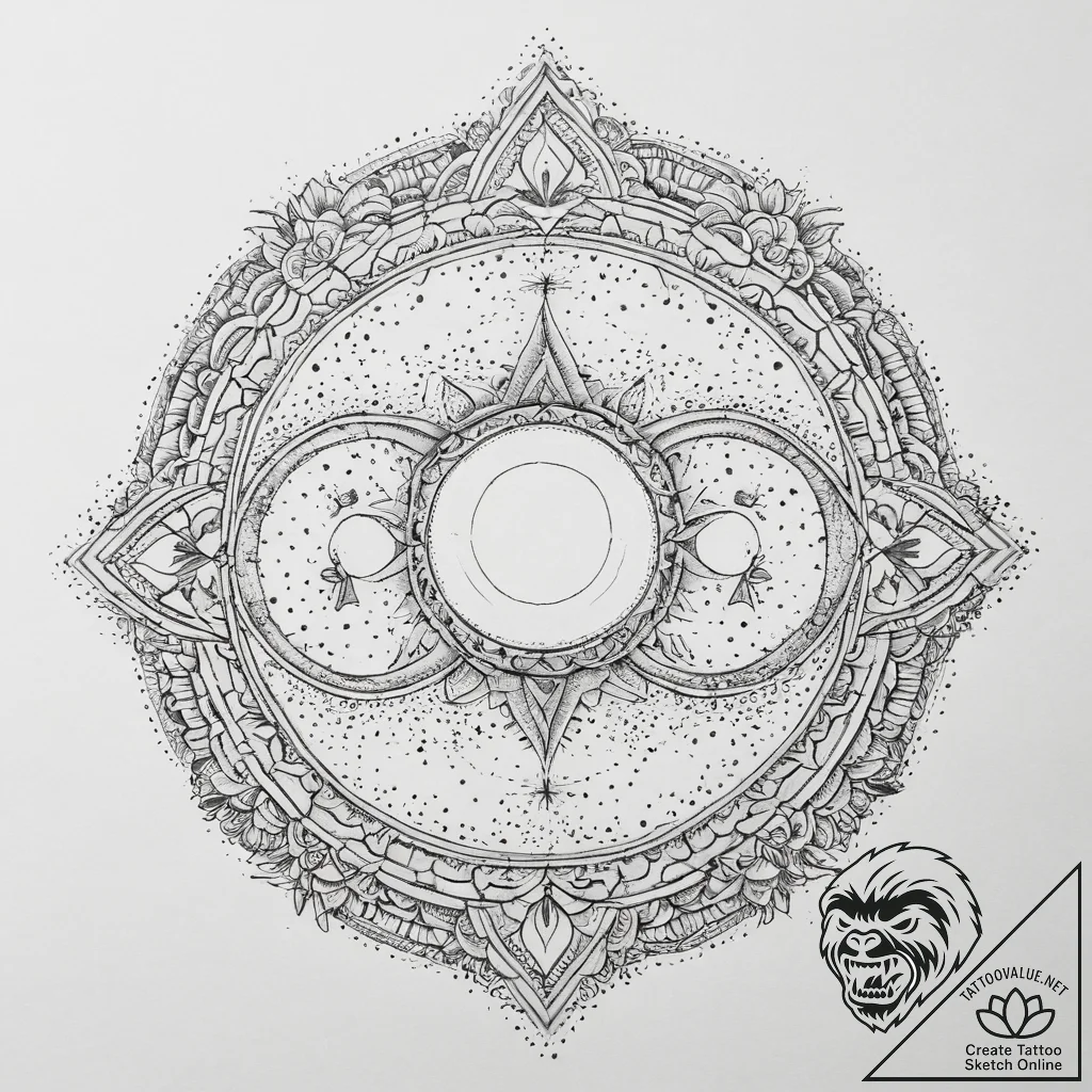 Tattoo sketch triple moon goddess, tattoo fla... - tattoo sketch (№1756136094_0, 25.08.2025 15:34) — tattoovalue.net