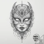 Tattoo sketch mask, artistic tattoo sketch, f… – tattoo sketch (№1756137083_0, 25.08.2025 15:51) — tattoovalue.net