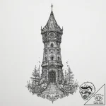 Tattoo sketch tower, artistic tattoo sketch,… – tattoo sketch (№1756138471_0, 25.08.2025 16:14) — tattoovalue.net