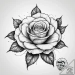 Tattoo sketch rose flower – tattoo sketch (№1756138866_0, 25.08.2025 16:21) — tattoovalue.net