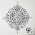 Tattoo sketch wizard in a castle, tattoo line… – tattoo sketch (№1756139453_0, 25.08.2025 16:30) — tattoovalue.net