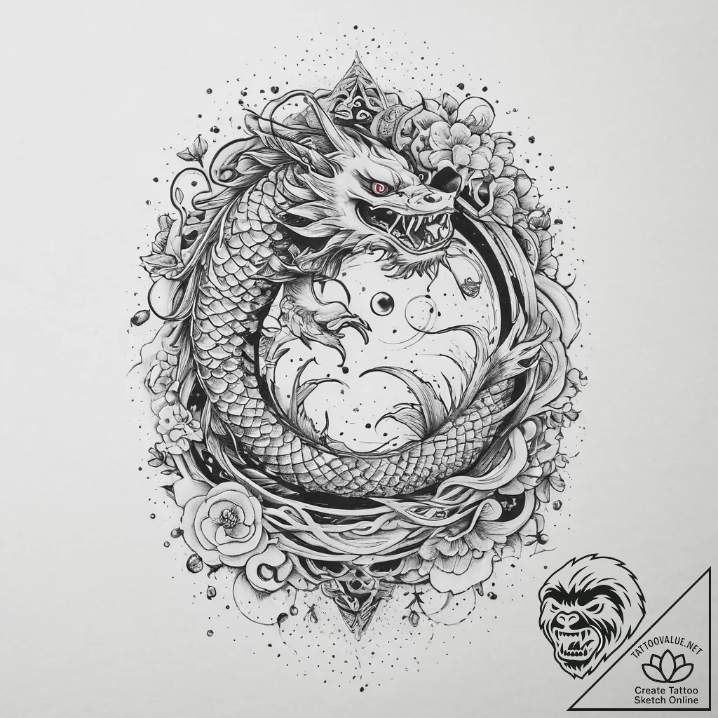 Tattoo sketch cosmic universe, tattoo flash s... - tattoo sketch (№1756139863_0, 25.08.2025 16:37) — tattoovalue.net