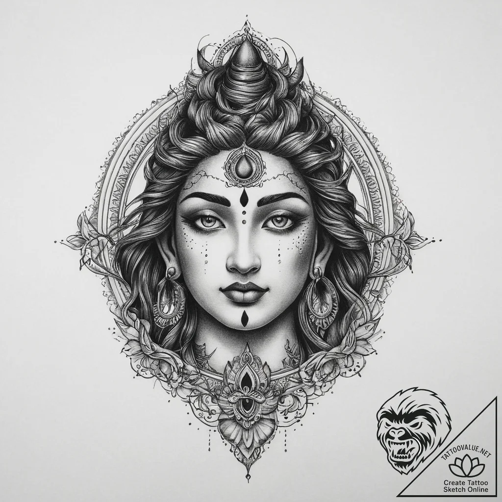 Tattoo sketch lord shiva's third eye, tattoo... - tattoo sketch (№1756140655_0, 25.08.2025 16:50) — tattoovalue.net