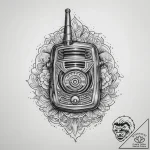 Tattoo sketch security guard walkie-talkie, i… – tattoo sketch (№1756141834_0, 25.08.2025 17:10) — tattoovalue.net